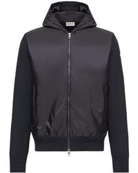 Moncler - Cotton Blend Zip-Up Hoodie - Lyst