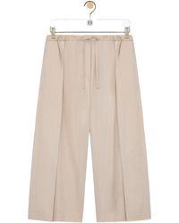 Loewe - X Paula's Ibiza Anagram-Embroidered Cropped Trousers - Lyst