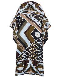 PUCCI - Pucci Vivara-Printed Long-Sleeved Kaftan - Lyst
