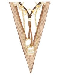 Gucci - Gg Supreme Horsebit Printed Scarf-Style Belt - Lyst