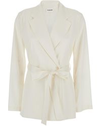 P.A.R.O.S.H. - Belted Blazer - Lyst