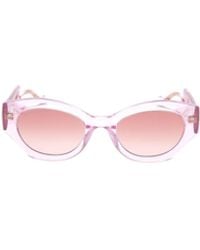 Gucci - Eyewear Oval Logo-Detail Sunglasses - Lyst