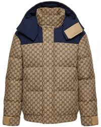 Gucci - All-Over Logo Print Puffer Coat - Lyst
