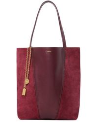 Chloé - Chloé Spin Chain Detail Tote Bag - Lyst