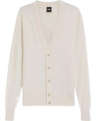 BOSS - Knitted V-Neck Cardigan - Lyst