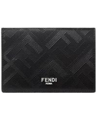 Fendi - Shadow Logo Plaque Card Holder - Lyst