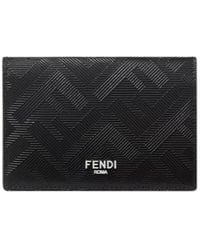 Fendi - Shadow Logo Plaque Card Holder - Lyst