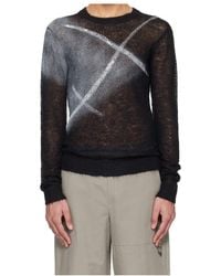 HELIOT EMIL - Fluxus Wool Blend Crew Neck Knit Sweater - Lyst