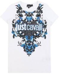 Just Cavalli - Letter Printed T-Shirt - Lyst