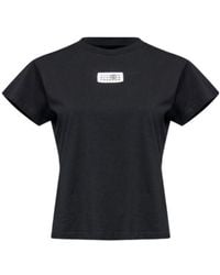 MM6 by Maison Margiela - Short-Sleeve Crewneck T-Shirt - Lyst