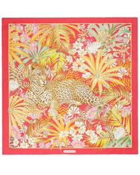 Ferragamo - Printed Silk Scarf - Lyst