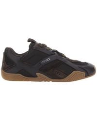 Versace - Galaxia Panelled Lace-Up Sneakers - Lyst
