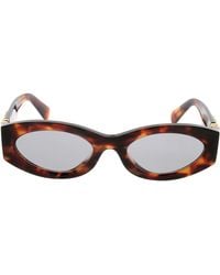 Miu Miu - Eyewear Oval-Frame Sunglasses - Lyst