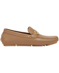 Fendi - Ff Plaque Driving Loafers - Lyst