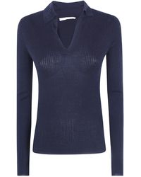 Max Mara - Gergo Ribbed Polo Knitted Top - Lyst