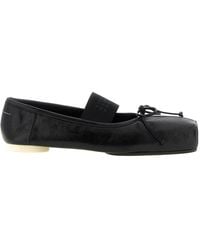 MM6 by Maison Margiela - Tonal Stitch Bow Ballet Flats - Lyst