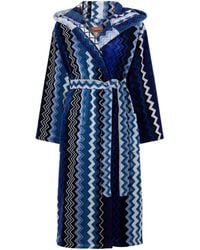 Missoni - Striped Hooded Belted Cotton-Terry Robe - Lyst