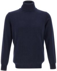 Kangra Cashmere - Kangra Ribbed Turtleneck Knitted Sweater - Lyst