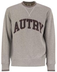 Autry - Logo-Embroidered Long Sleeved Sweatshirt - Lyst