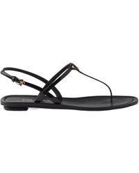 Prada - Patent Leather Thong Sandals - Lyst