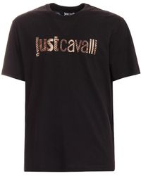 Just Cavalli - Logo Print T-Shirt - Lyst