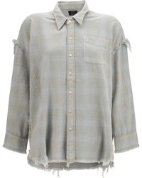 R13 - Distressed Oversized Shirt - Lyst