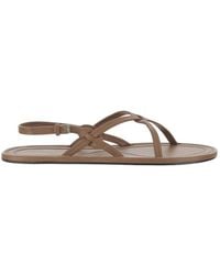 The Row - Leather Sandals - Lyst