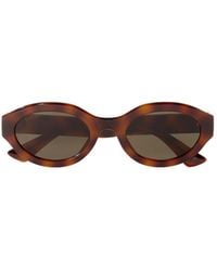 Gucci - Eyewear Oval Frame Sunglasses - Lyst
