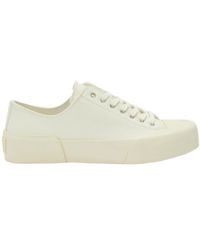 Jil Sander - Round Toe Lace-Up Sneakers - Lyst