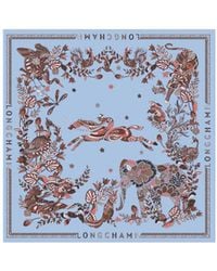 Longchamp - Foret Silk Scarf 90 - Lyst