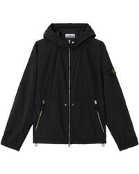 Stone Island - Logo Patch Zip-Up Jacket - Lyst