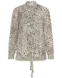 Marella - Ruched Georgette Shirt - Lyst