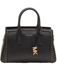 MICHAEL Michael Kors - Laila Small Studded Satchel Bag - Lyst