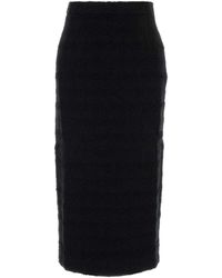 Alessandra Rich - Checked Tweed Midi Skirt - Lyst