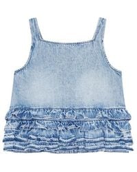 Ganni - Organic Cotton Denim Top - Lyst