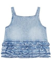 Ganni - Organic Cotton Denim Top - Lyst