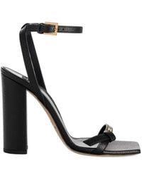 Elisabetta Franchi - Square-Toe High-Heeled Sandals - Lyst