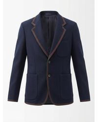 Gucci - Web Detailed Jersey Jacket - Lyst
