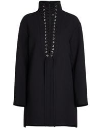 KHAITE - Lee Lace-Up Crepe Mini Dress - Lyst