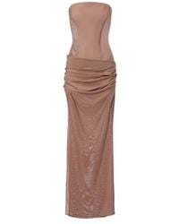Alex Perry - Semi-Sheer Strapless Gown - Lyst