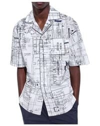 Bottega Veneta - Cotton Poplin Printed Pajama Shirt - Lyst