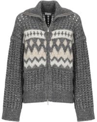 Peserico - Fair Isle Zip Knitted Sweater - Lyst