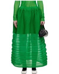 Issey Miyake - Ribbed Knit Midi Skirt - Lyst