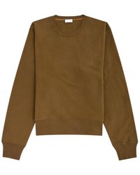 Saint Laurent - Logo-Embroidered Cotton Sweatshirt - Lyst
