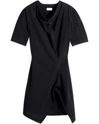 Lemaire - Soft Collar Asymmetric Midi Dress - Lyst
