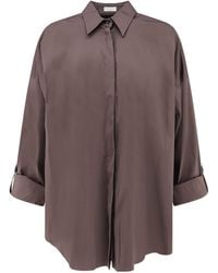 Brunello Cucinelli - Collared Long-Sleeve Shirt - Lyst