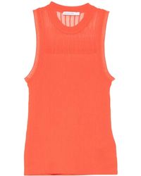 Patrizia Pepe - Round-Neck Sleeveless Tank Top - Lyst