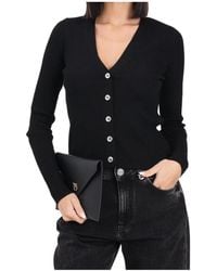 Pinko - Love Birds Logo Rib-Knit Cardigan - Lyst