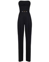 Elisabetta Franchi - Bandeau Belted Jumpsuit - Lyst