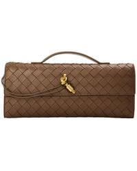 Bottega Veneta - Woven Sheepskin Clutch - Lyst